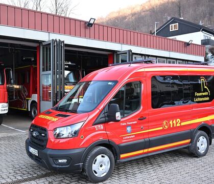 Der neue Mannschaftstransportwagen der Lichtensteiner Feuerwehr.