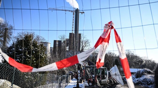 Bauarbeiten am Heizkraftwerk Lichterfelde am Teltow Kanal. In den vergangenen fünf Tagen war der Berliner Südwesten nach einem A