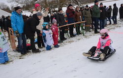 Volle Fahrt voraus: Die Rodler hatten sichtlich Spaß.  FOTO: HÄUSSLER