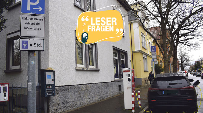 Die Beschilderung ist auch in der Reutlinger Kaiserstraße eindeutig: Elektroautos dürfen hier stehen und laden. Die Parkscheibe