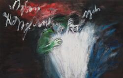 Kirsten von Zech-Burkersroda: »Enigma« (Tempera auf Leinwand).