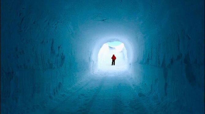 Alpengletscher-Eis am Südpol