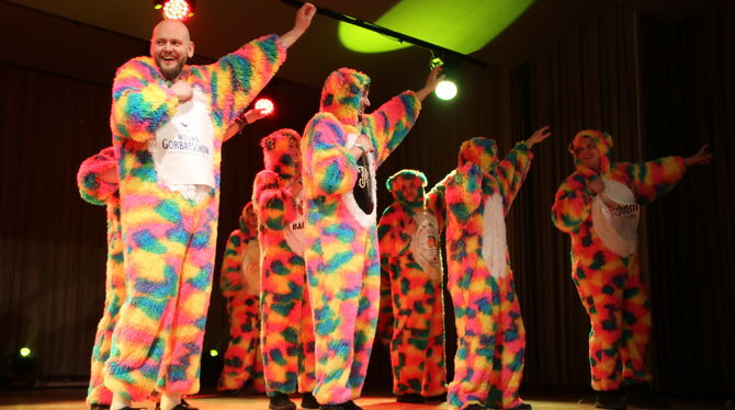 Die Saustallpfosten aus Steinhilben hatten ihren Spaß beim Brauchtumsabend in Unterhausen.