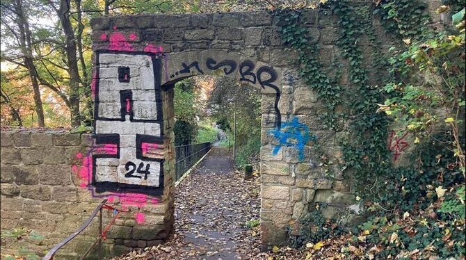 »AI« ist der sogenannte Graffiti-Tag, den der Tatverdächtige verwendet.