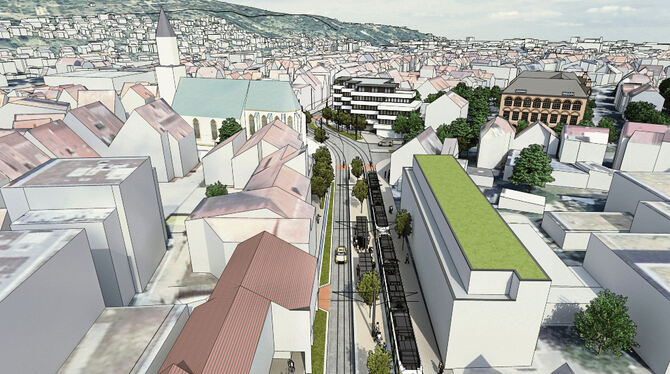 Geht es nach der Interessengemeinschaft, soll die Regional-Stadtbahn mitten durch die Pfullinger Innenstadt fahren.
