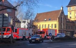 In einem Haus in der Lederstraße wurde bei Bauarbeiten eine Gasleitung beschädigt.