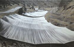 Christo-Lithografie »Over the Arkansas River, Projekt A«.