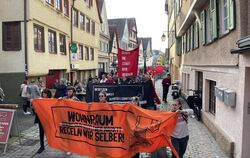 Immer wieder gibt es in der Unistadt Proteste gegen zu hohe Mieten - so auch im Oktober 2024.