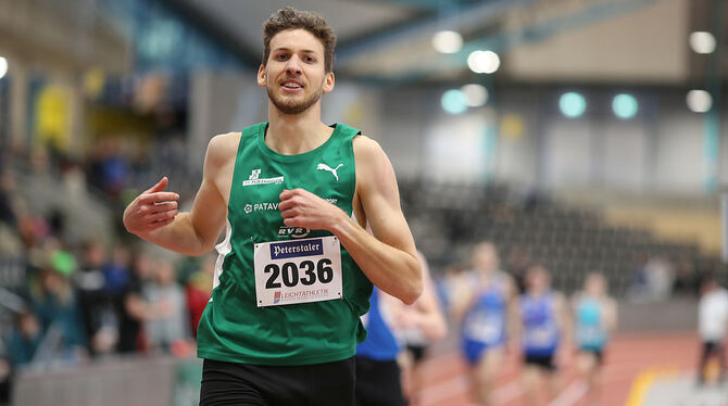 Leichtathletik Über 800 Meter siegreich: Tim Holzapfel vom LV Pliezhausen.
