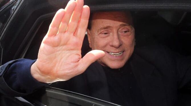 Silvio Berlusconi gut gelaunt. Im Prozess um »Bunga-Bunga-Partys« ist er endgültig freigesprochen worden. Foto: Matteo Bazzi