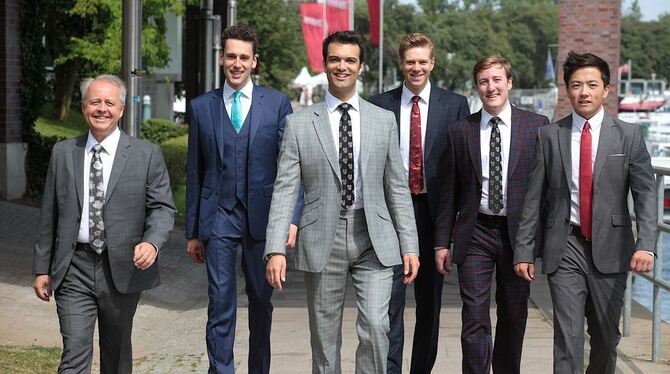 Auf nach Reutlingen! Die King’s Singers geben heute ein Konzert mit der Württembergischen Philharmonie. FOTO: PR