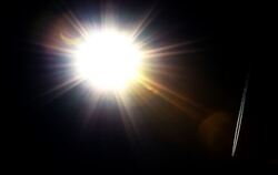 Die Sonnenfinsternis über Reutlingen. GEA-FOTO: PACHER