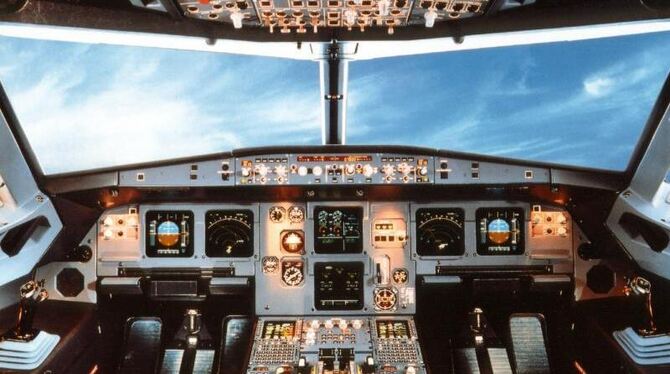 Blick ins Cockpit eines Airbus A320. Foto: Airbus Industrie