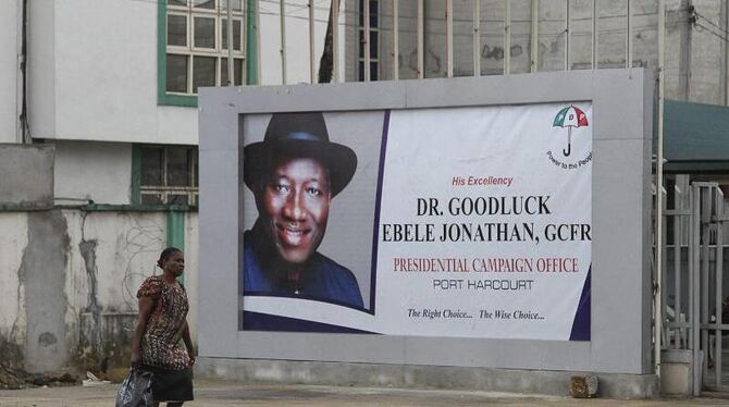 In Nigeria wird ein neuer Präsident gewählt. Der christlichen Amtsinhaber Goodluck Jonathan hofft auf seine Wiederwahl. Foto: