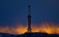 Der Bohrturm einer Ölförderplattform in Pennsylvania, die nach dem Prinzip des «Fracking» arbeitet. Foto: Jim Lo Scalzo