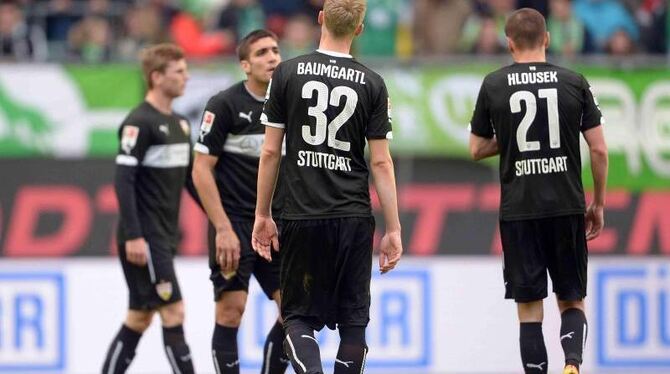 Mehr ging nicht: Den Stuttgartern gelang nur ein Treffer beim 1:3 gegen den VfL Wolfsburg. Foto: Peter Steffen
