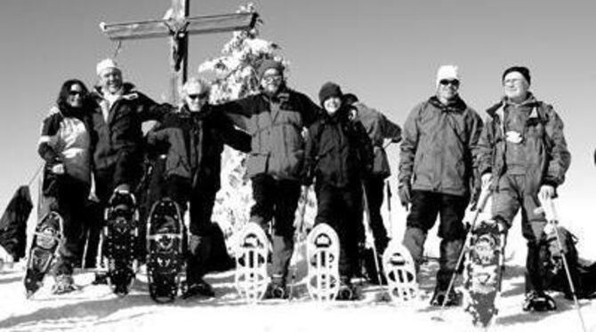 Sanfter Tourismus ist im Alpenverein selbstverständlich - auch, wenn es mühevoll ist, einen Gipfel mit Schneeschuhen zu bezwingen wie 2005 hier im Allgäu.
FOTO: HELMUT KOBER