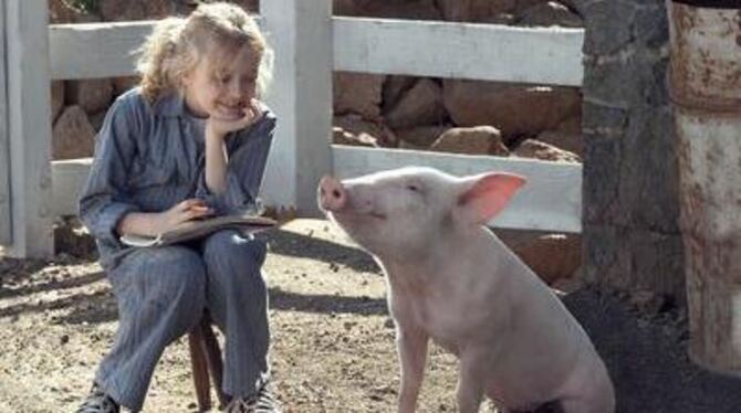 Dakota Fanning in »Schweinchen Wilbur und seine Freunde«. FOTO: VERLEIH
