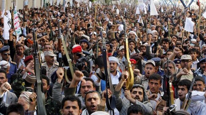 Die Aufständischen kontrollieren inzwischen weite Teile des Landes, darunter die Hauptstadt Sanaa. Foto: Yahya Arhab