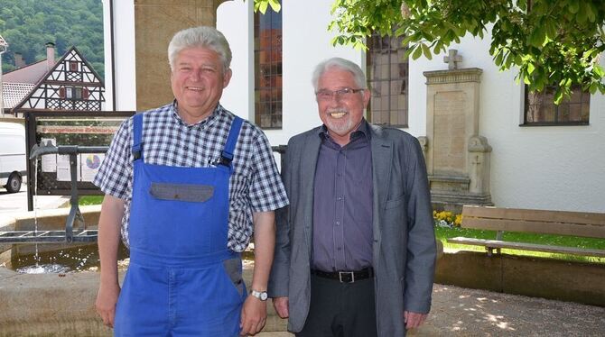 Altgediente Kommunalpolitiker: Alfons Reiske und Werner Vöhringer sind seit 40 Jahren – seit Gründung der Gesamtgemeinde  – im L