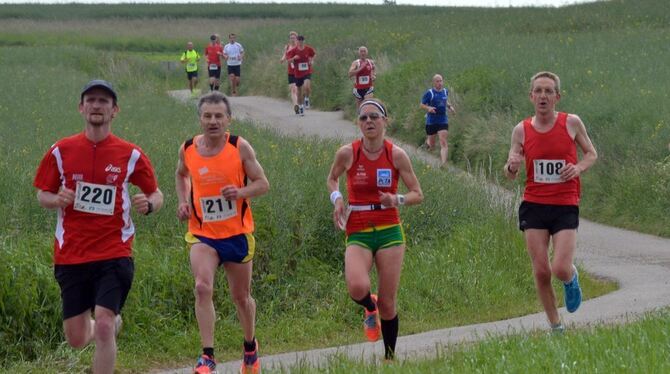 Je länger es dauerte, desto mehr hat sich das Läuferfeld beim Hanneslelauf in Dußlingen aufgespreizt.