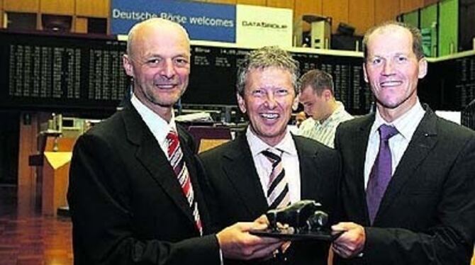 Die Vorstandsmitglieder (von links) Andreas Holm, Hans-Hermann Schaber und Roland Bihler von der Pliezhausener Datagroup IT Serv