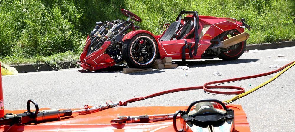 Unfall mit Dreirad-Motorrad im Lautertal