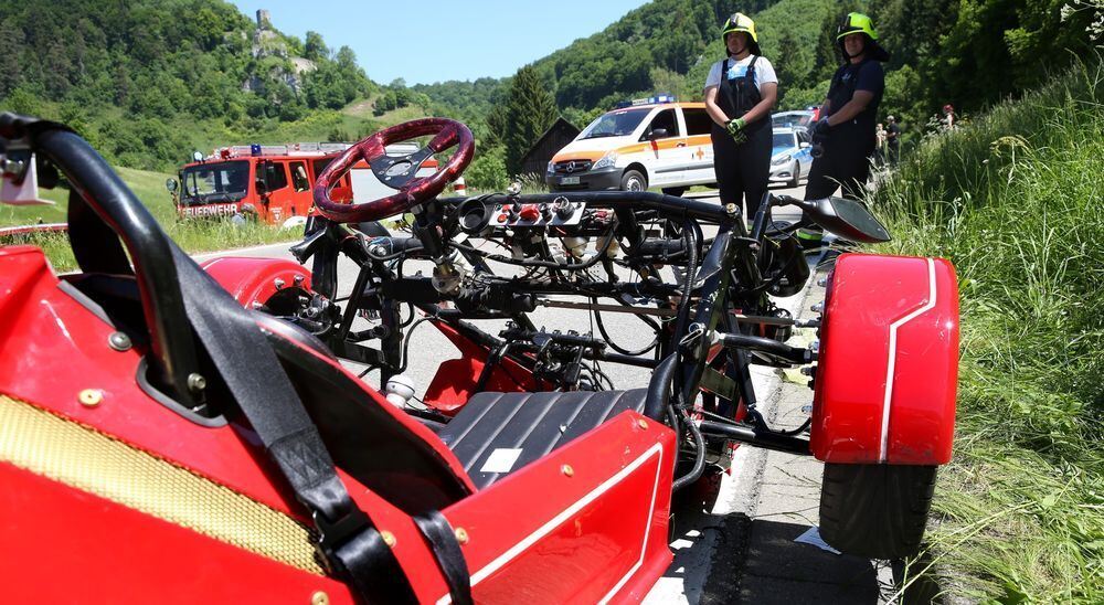 Unfall mit Dreirad-Motorrad im Lautertal