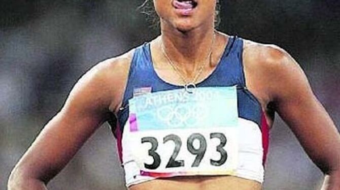 Marion Jones könnte schon in Stuttgart wieder auf die Bahn zurückkehren. 
FOTO: DPA