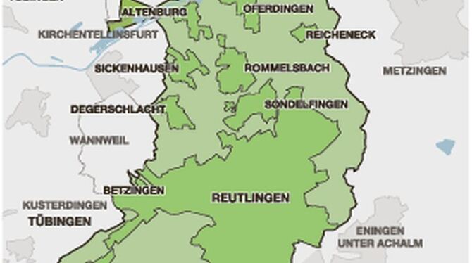 Eine Kernstadt, zwölf Teilorte: Die Stadt Reutlingen ist in gut hundert Jahren gewachsen. Das Zugehörigkeitsgefühl in den Teilor Eine Kernstadt, zwölf Teilorte: Die Stadt Reutlingen ist in gut hundert Jahren gewachsen. Das Zugehörigkeitsgefühl in den Teilor