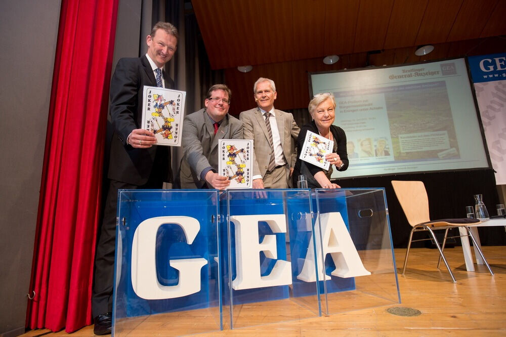 GEA-Wahlpodium Bürgermeisterwahl Eningen 2015