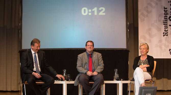 Die drei Kandidaten beim GEA-Wahlpodium