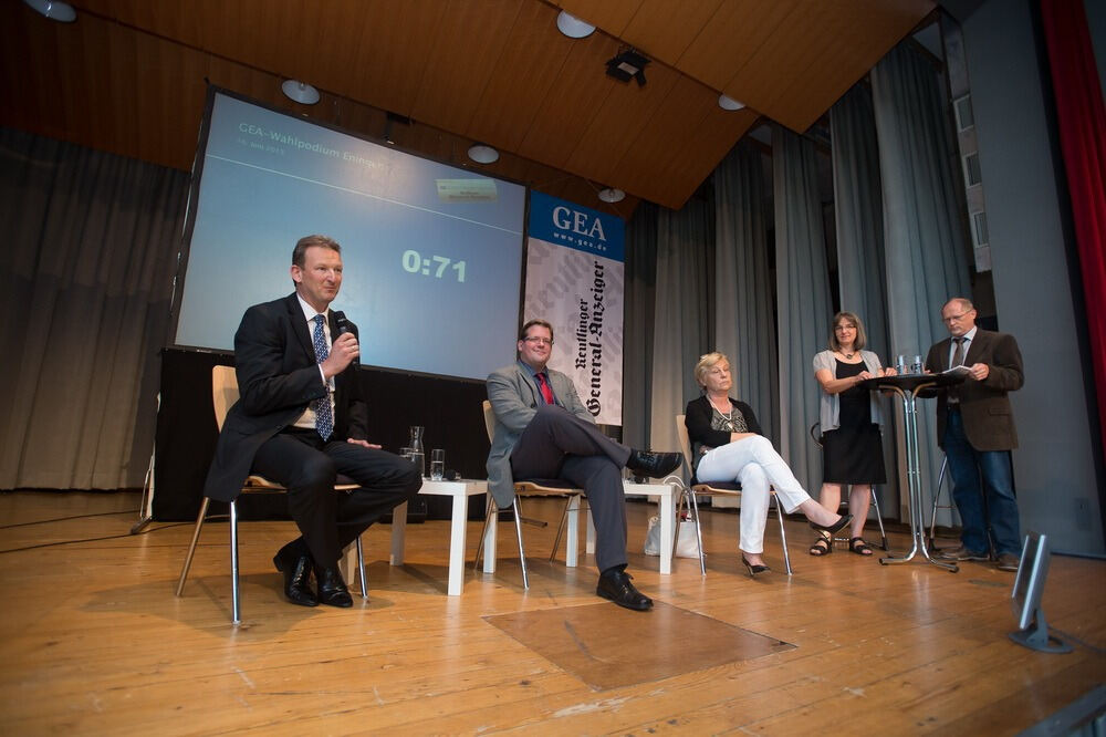 GEA-Wahlpodium Bürgermeisterwahl Eningen 2015