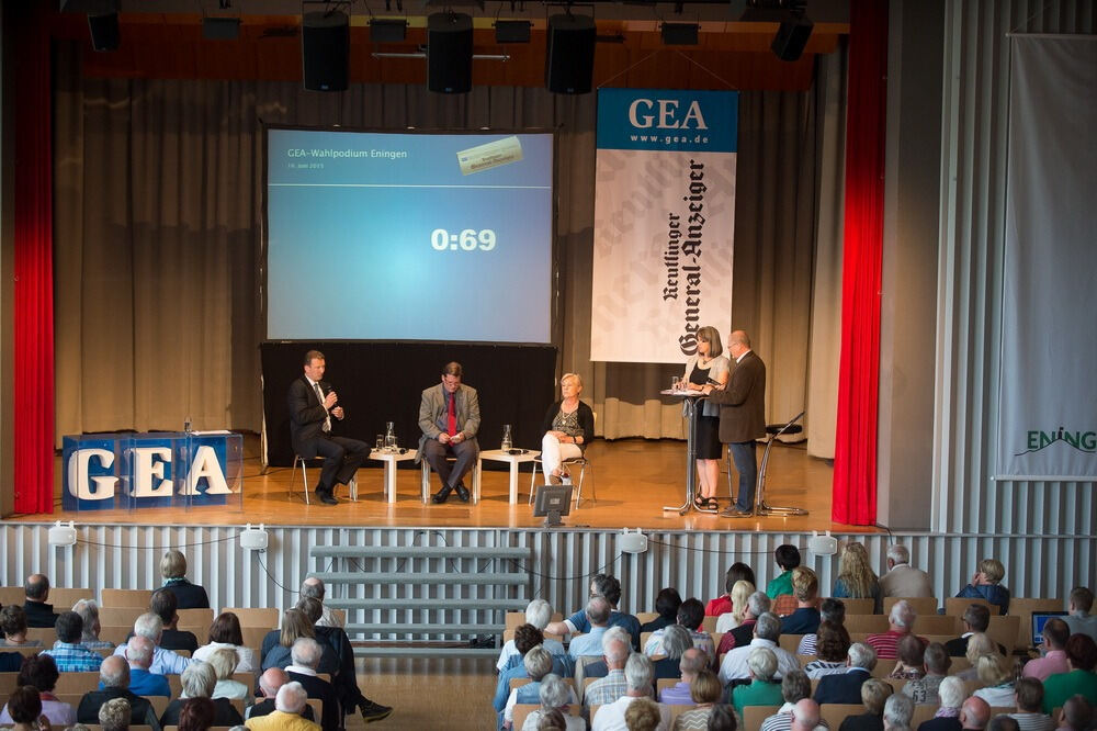 GEA-Wahlpodium Bürgermeisterwahl Eningen 2015