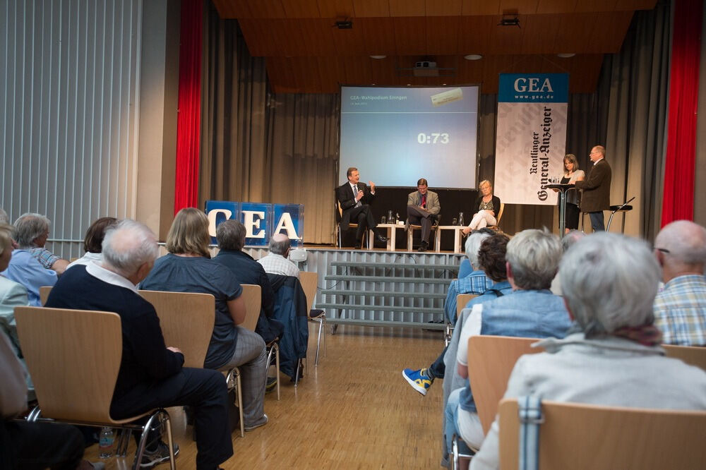 GEA-Wahlpodium Bürgermeisterwahl Eningen 2015