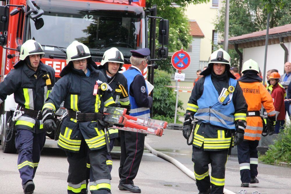 Abnahme Leistungsabzeichen Feuerwehr Münsingen 2015