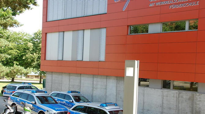 Die Polizei war mit einem Großaufgebot in Gammertingen im Einsatz.