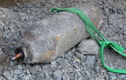 Die 115 Kilo schwere Fliegerbombe aus dem zweiten Weltkrieg.