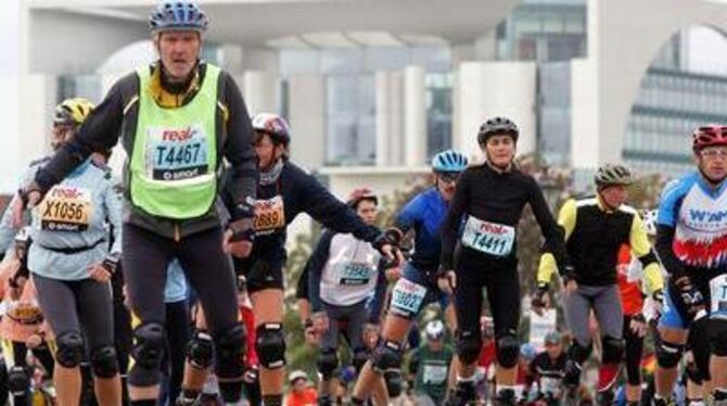 So massenhaft wie bei einem Marathon werden die Inliner wohl kaum nach Reutlingen kommen. Doch auch für sie gilt strengste Helmp