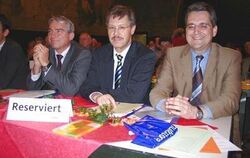 Das CDU-Landespräsidium war mit zwei Spitzenleuten beim Kreisparteitag: Generalsekretär Thomas Strobl (links) und Geschäftsführe