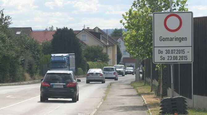 Die Sanierung der L 384 beginnt. Ab Donnerstag geht es zwar noch von Reutlingen über Gomaringen nach Nehren, aber nicht mehr zur