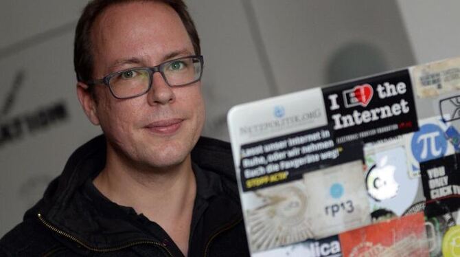 Markus Beckedahl, Gründer des Blogs Netzpolitik.org, in seinem Büro in Berlin: Sein Blog zählt zu den bekanntesten in Deutsch