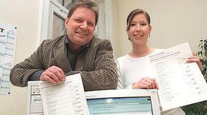 Für die Wahl gerüstet: Herbert Binsch und Nina Mayer. FOTO: TRINKHAUS