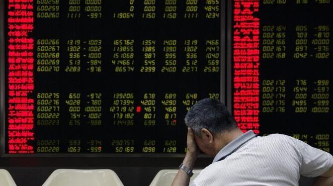 Die Talfahrt an der chinesischen Börse scheint kein Ende zu nehmen. Die Kurse sind erneut in den Keller gerutscht. Foto: Role