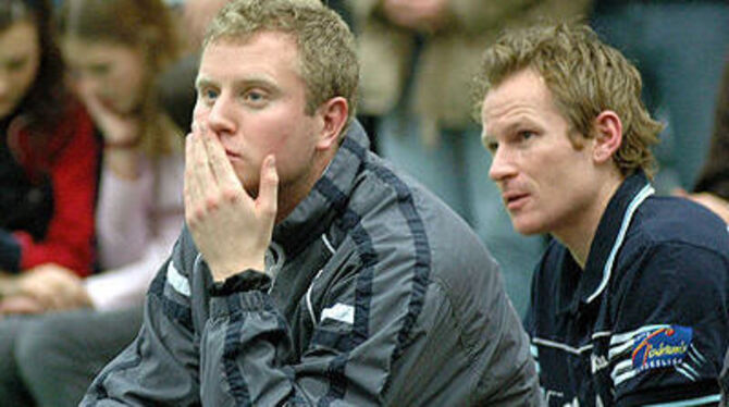 Für Jens Lundquist (vorn) und Torben Wosik ist beim TTC Frickenhausen kein Platz mehr. GEA-FOTO: MEYER