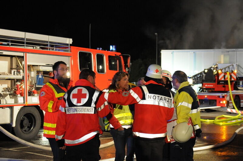 Flüchtlingsheim in Rottenburg in Brand