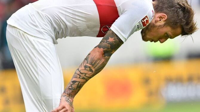 In der letzten Saison der Retter des VfB Stuttgart, in dieser Saison noch auf der Suche nach der Form: Daniel Ginczek trauert se