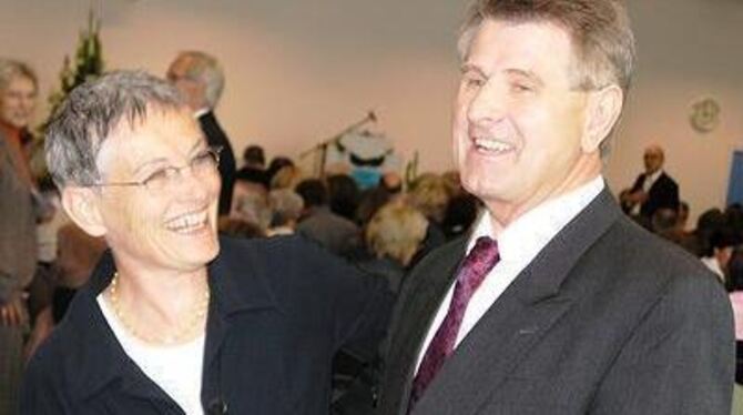 Hildegunde Haist-Huber und ihr Vorgänger Ulrich Eggert. FOTO: STÖ
