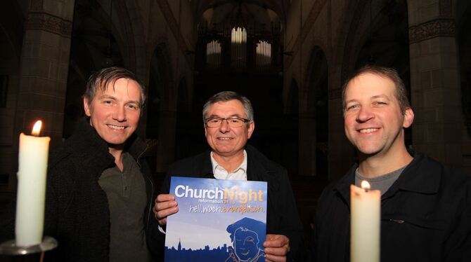 Die Macher der Church Night am 31. Oktober in der Uracher Amanduskirche: Hans-Joachim Eißler vom CVJM-Chor Dettingen (links), Am