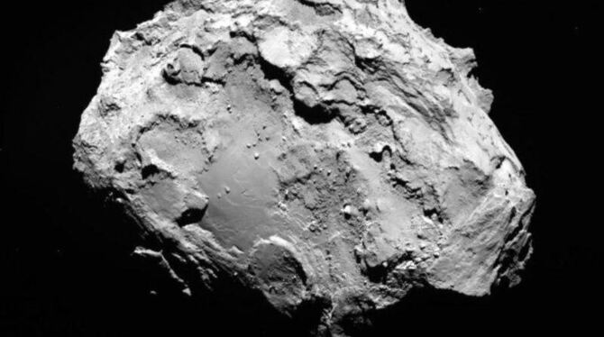 Mit der europäischen Raumsonde »Rosetta« stießen Forscher auf molekularen Sauerstoff (O2) beim Kometen »Tschuri«. Foto: ESA/A